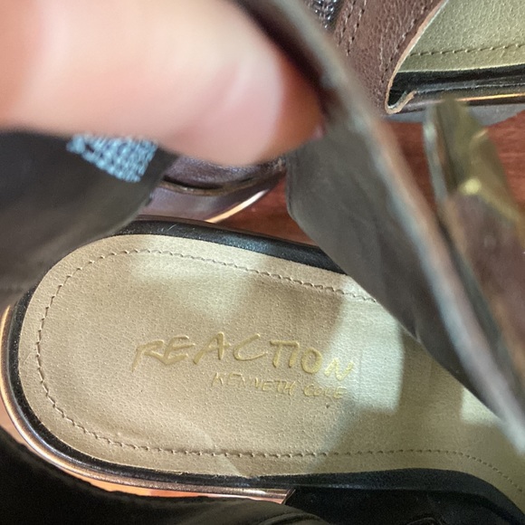 Reaction Kenneth Cole Brown leather strappy booties sandals 9.5 - Picture 11 of 13